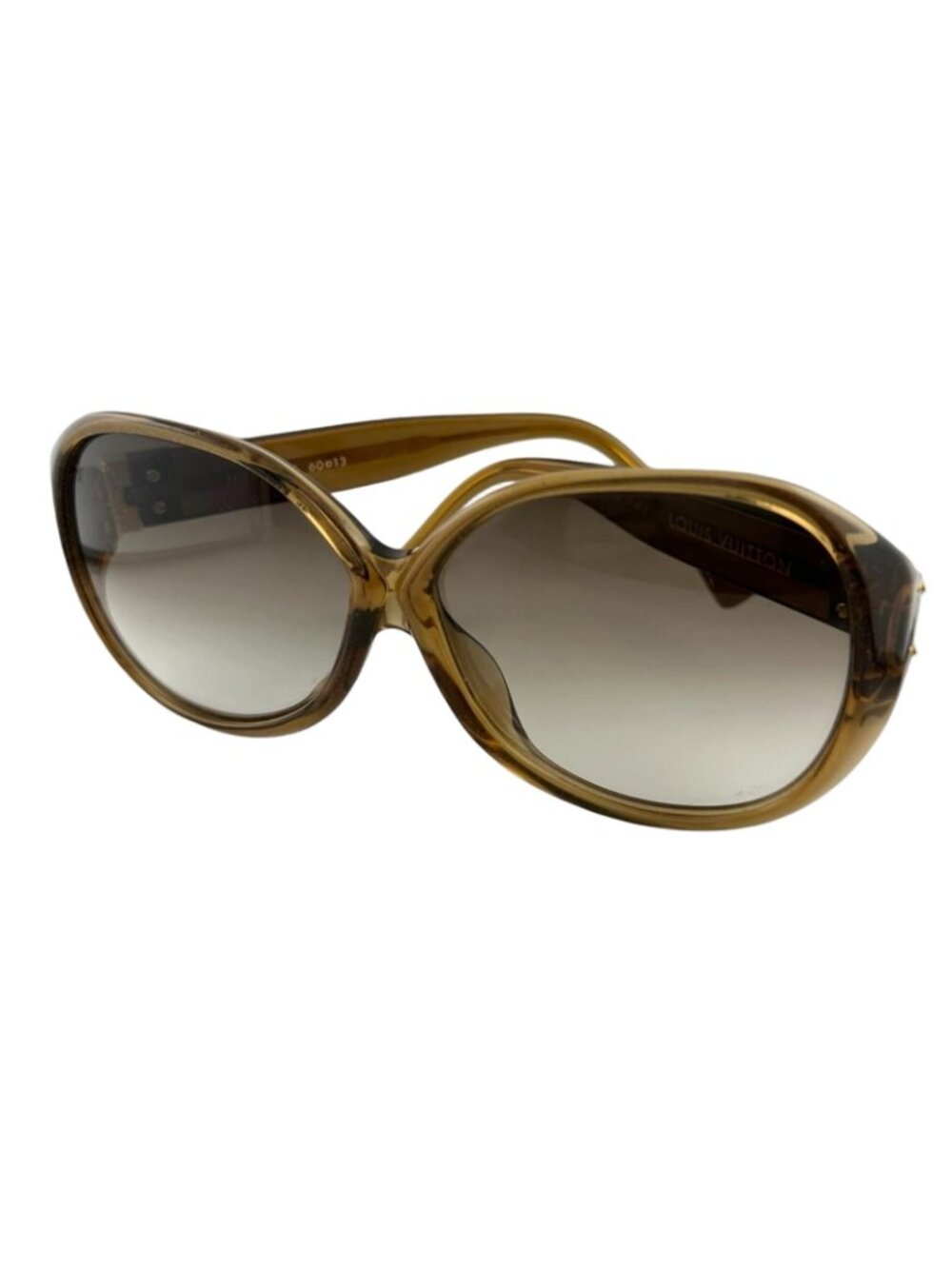 Louis Vuitton Oversize Acetate Gold Brown Sunglasses Eyewear - Picture 2 of 12
